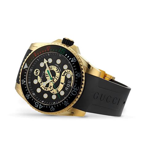 gucci dive men's watch review|Gucci dive watch 45mm snake.